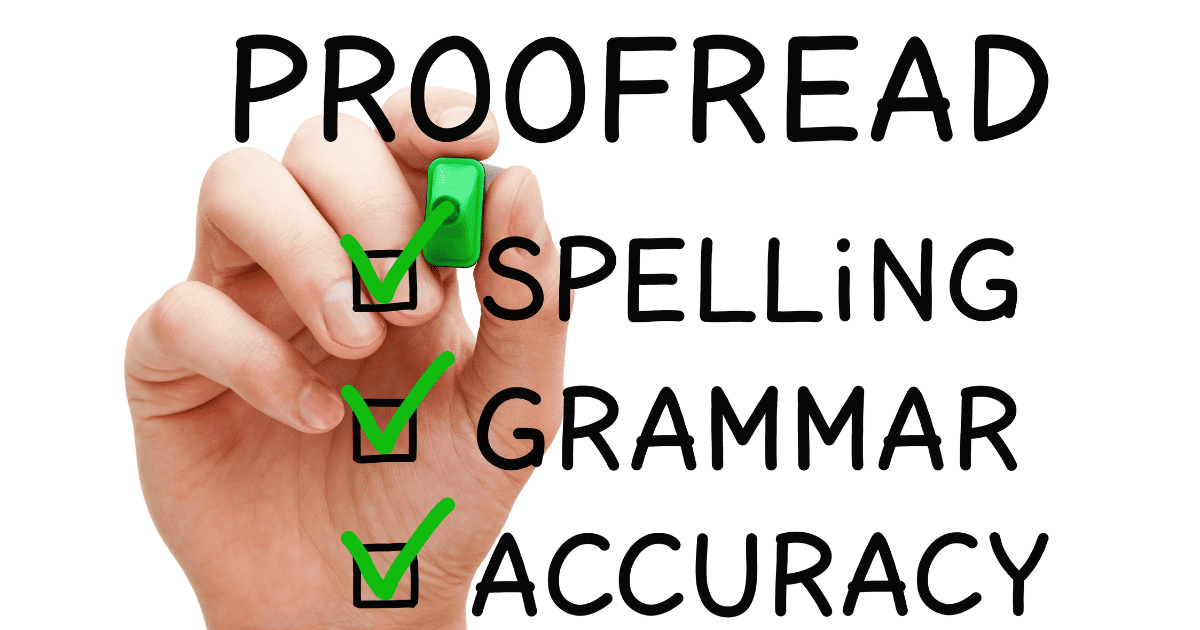 hand writing proofread, spelling; grammer, accuracy