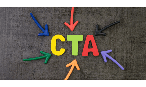 CTA with arrows pointing